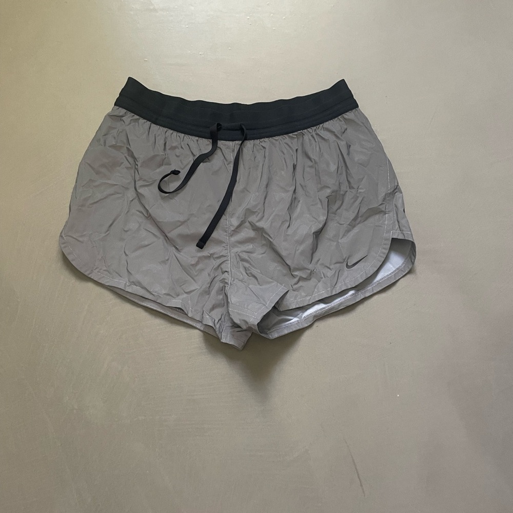 Nike Gray and Black Athletic Shorts Lightweight Running Fit